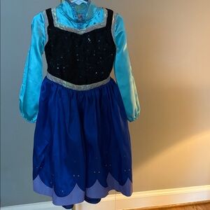 Anna (Disney, Frozen) Blue and Black Sequin Kids Costume